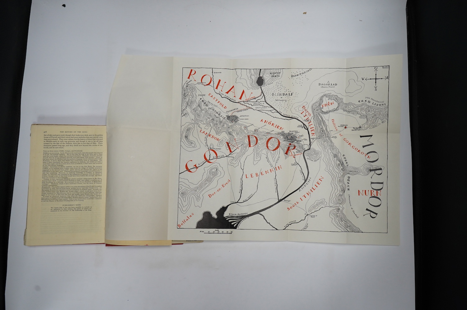 Tolkien, J.R.R - The Return of the King, 1st edition, 1st impression, London: George Allen & Unwin, 1955, folding map at rear, original red cloth gilt, unclipped dust jacket, 8vo, George Allen & Unwin, London, 1955.